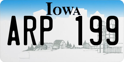 IA license plate ARP199