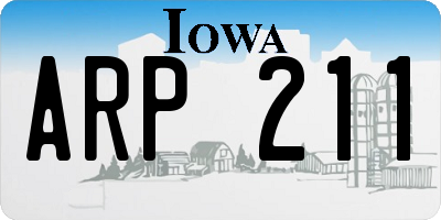 IA license plate ARP211