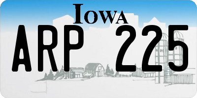 IA license plate ARP225