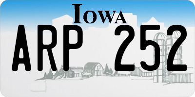 IA license plate ARP252