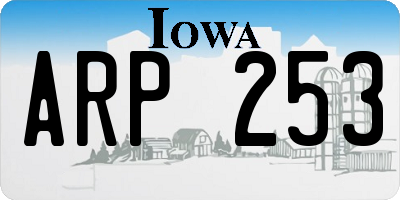 IA license plate ARP253