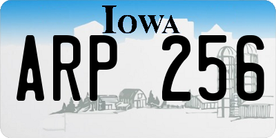 IA license plate ARP256