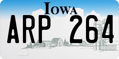 IA license plate ARP264