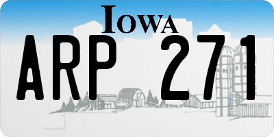 IA license plate ARP271