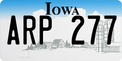 IA license plate ARP277