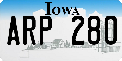 IA license plate ARP280