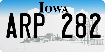 IA license plate ARP282