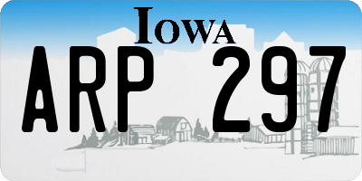 IA license plate ARP297