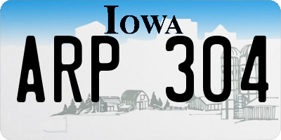 IA license plate ARP304
