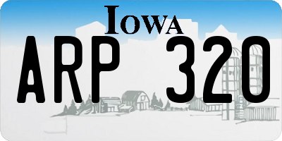 IA license plate ARP320