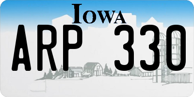 IA license plate ARP330