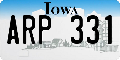IA license plate ARP331