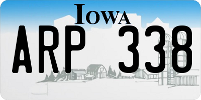 IA license plate ARP338
