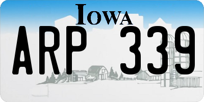 IA license plate ARP339