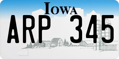 IA license plate ARP345