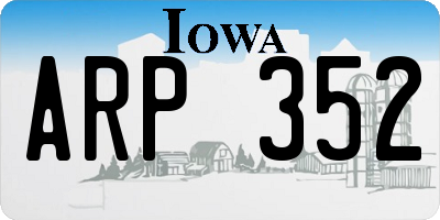 IA license plate ARP352