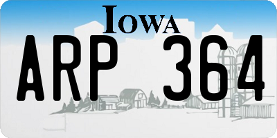 IA license plate ARP364