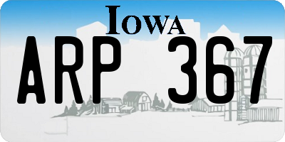 IA license plate ARP367