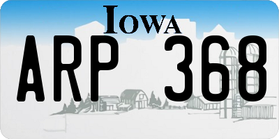 IA license plate ARP368