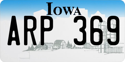 IA license plate ARP369