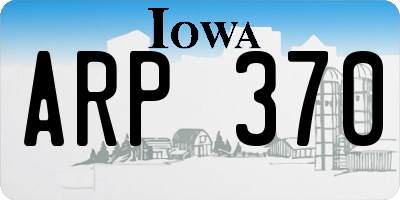 IA license plate ARP370
