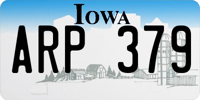 IA license plate ARP379