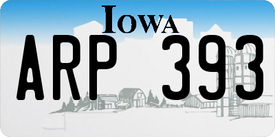 IA license plate ARP393
