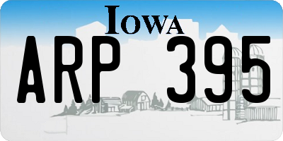 IA license plate ARP395