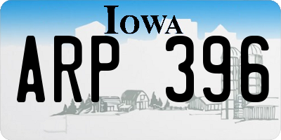 IA license plate ARP396