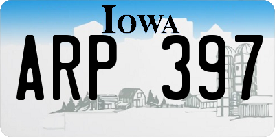IA license plate ARP397