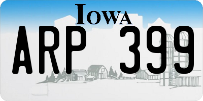IA license plate ARP399
