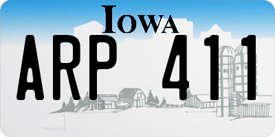 IA license plate ARP411