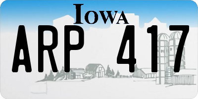 IA license plate ARP417