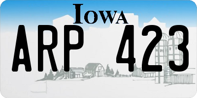 IA license plate ARP423