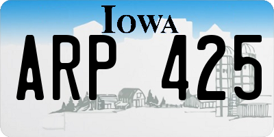 IA license plate ARP425