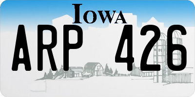 IA license plate ARP426