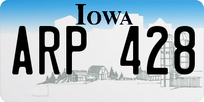IA license plate ARP428