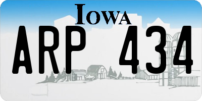 IA license plate ARP434
