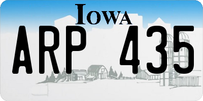 IA license plate ARP435