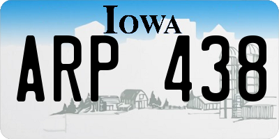 IA license plate ARP438