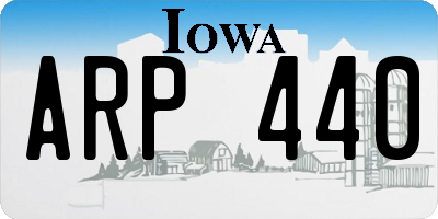 IA license plate ARP440