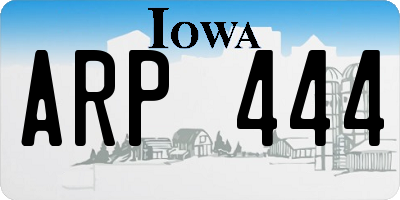 IA license plate ARP444