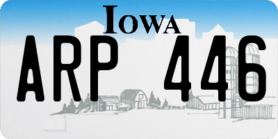 IA license plate ARP446