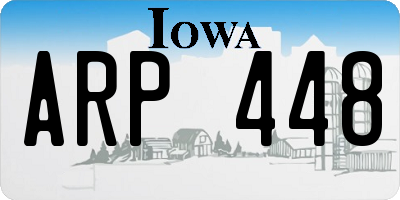 IA license plate ARP448