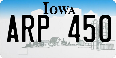IA license plate ARP450