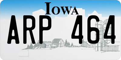 IA license plate ARP464