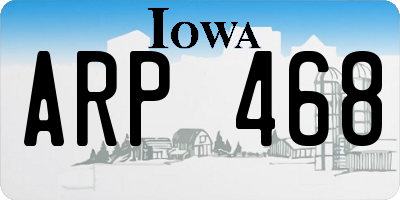 IA license plate ARP468