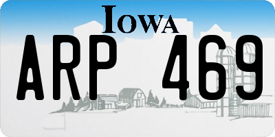 IA license plate ARP469