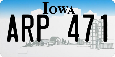 IA license plate ARP471