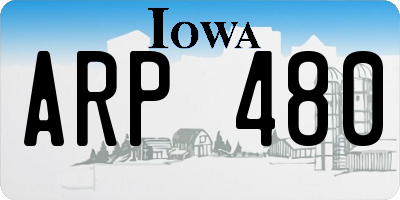 IA license plate ARP480